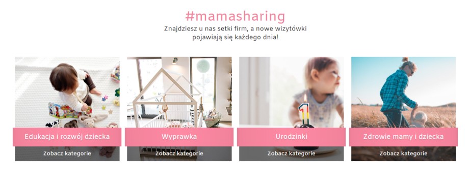 bosy na stronie głównej mamasharing.pl